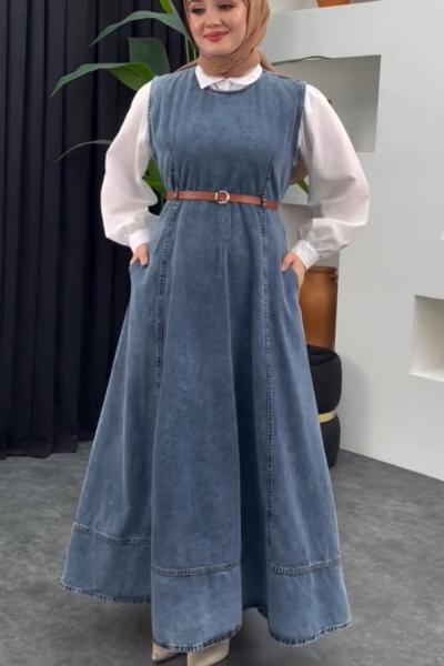 AFİFE  kot takım Mavi