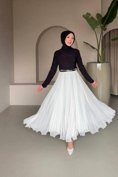 Astarlı Şifon  Siyah