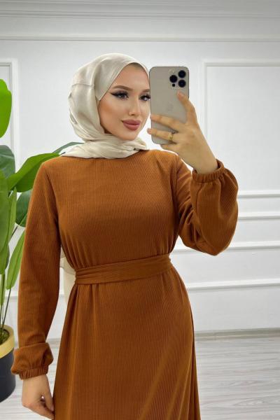 çelik örme triko elbise  boy 145 Tarçın