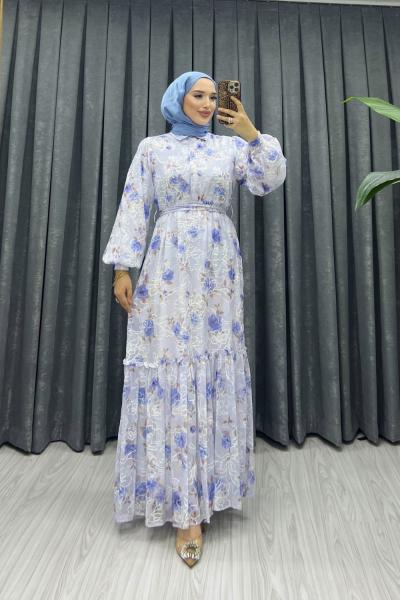 ESİNTİ ELBİSE Gök Mavi