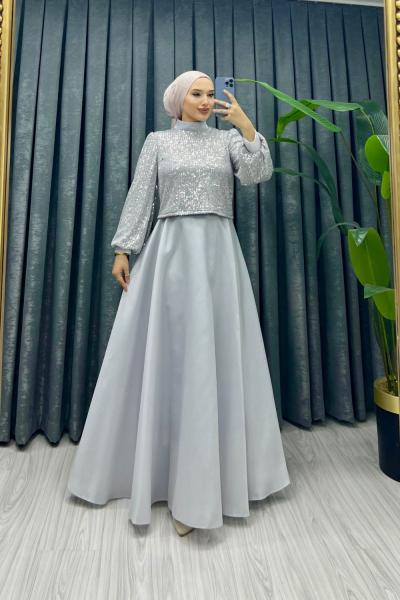 ETEKLİ ABİYE Açık Gri