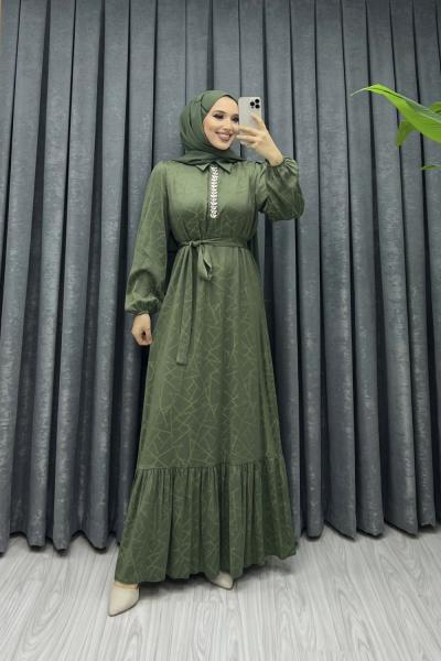 GAMZELİ KRİSTAL elbisemiz Yeşil