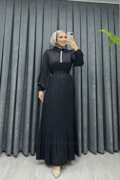 Gamzeli kristal elbisemiz  Siyah