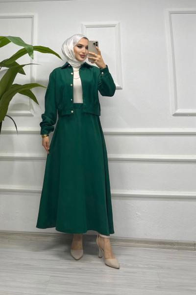 gelincik  etekli takım Yeşil