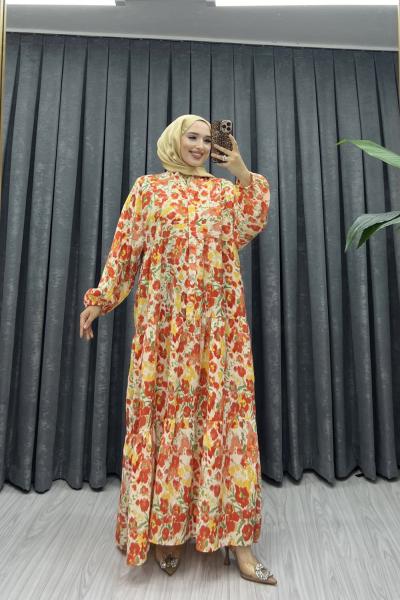 İTHAL TANSEL ELBİSE  Turuncu