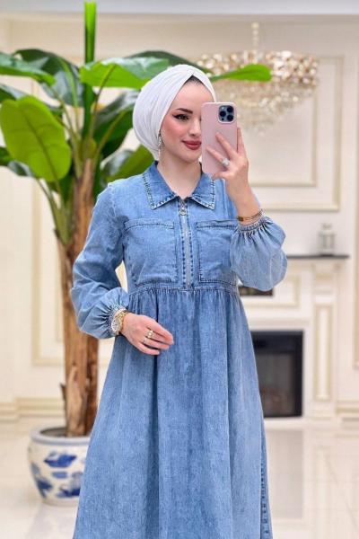 KAR YIKAMALI KOT ELBİSE Mavi
