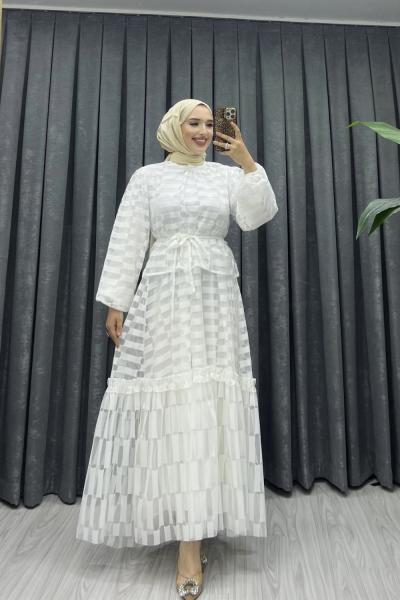 KELEBEK ELBİSE  Beyaz