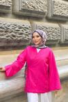 Keten Kimono Fuşya