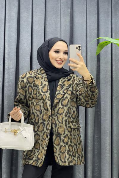 LEOPAR JAKARLI KAŞE CEKET Leopar