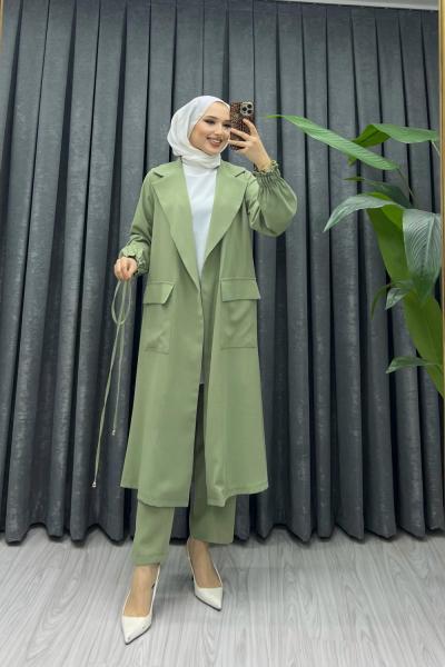 LİNDA ÜÇLÜ TAKIM   Fıstık Yeşili