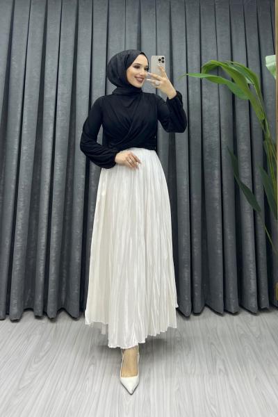 Mevlan Saten Takım Beyaz