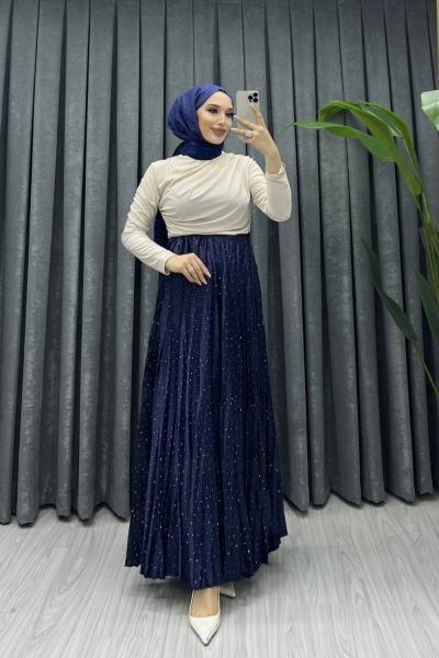 Mevlana Saten Etek Lacivert