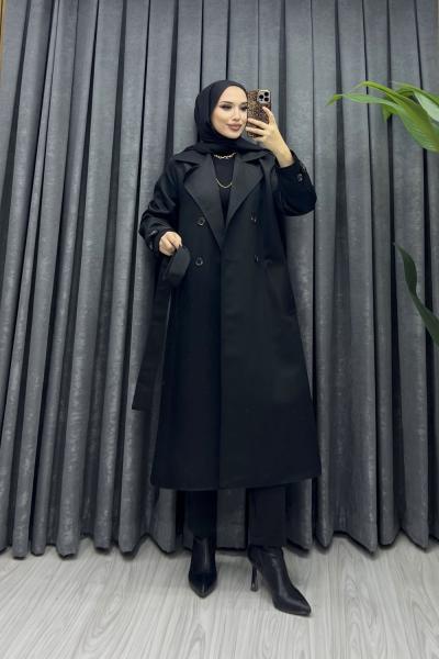 NİLDA TRENÇH Siyah