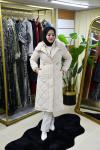 Premium kürklü mont Krem