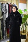 Premium kürklü mont siyah  Siyah
