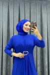 Sendy PAOL ELBİSE  Saks Mavisi