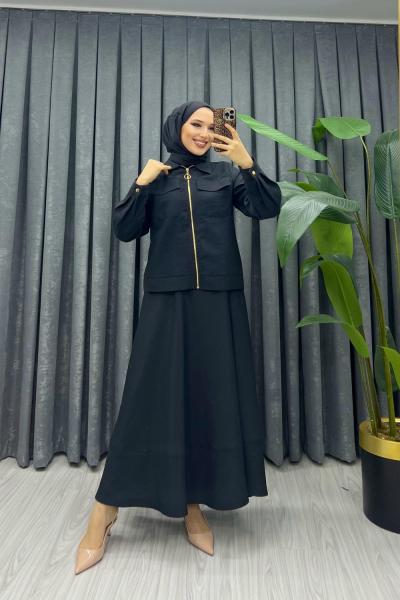 ŞİMAL ETEKLİ ETEKLİ TAKIM Siyah