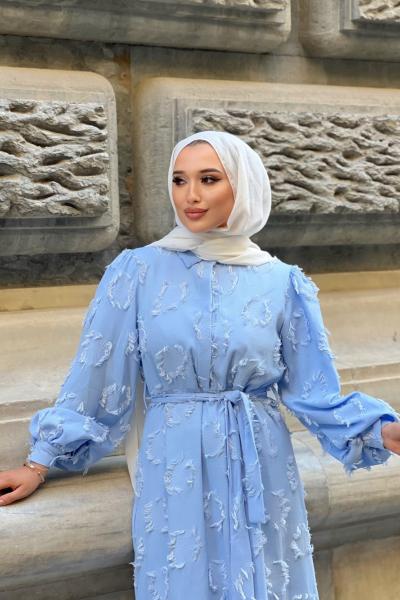 TAVUZ ELBİSE Bebe Mavisi