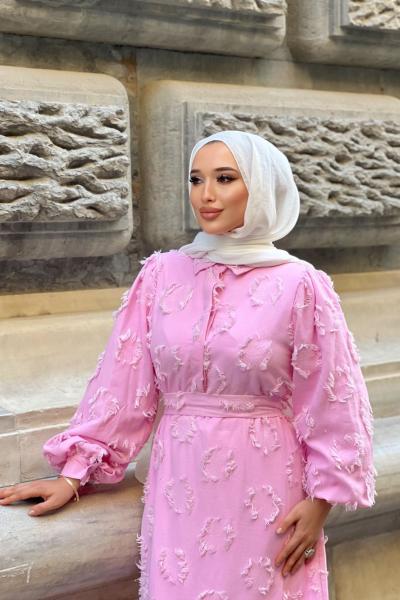 TAVUZ ELBİSE  Pembe