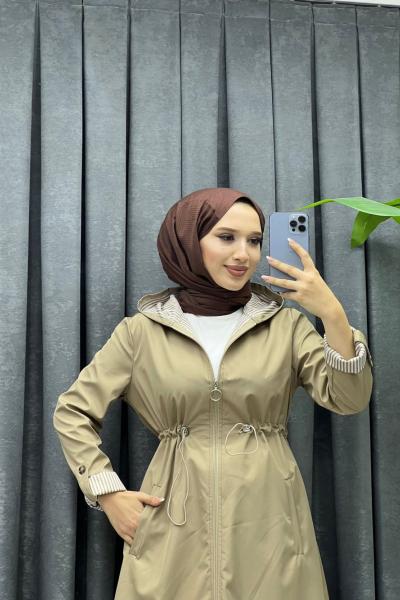 Yağmurluk trenç kap Bej