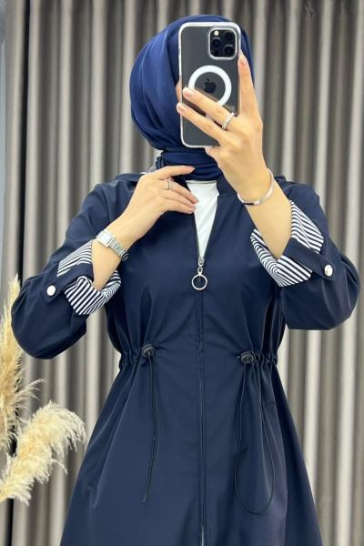 Yağmurluk trenç kap Lacivert