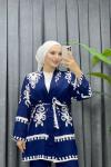 Yazın vazgeçilmezi kimono takım Lacivert